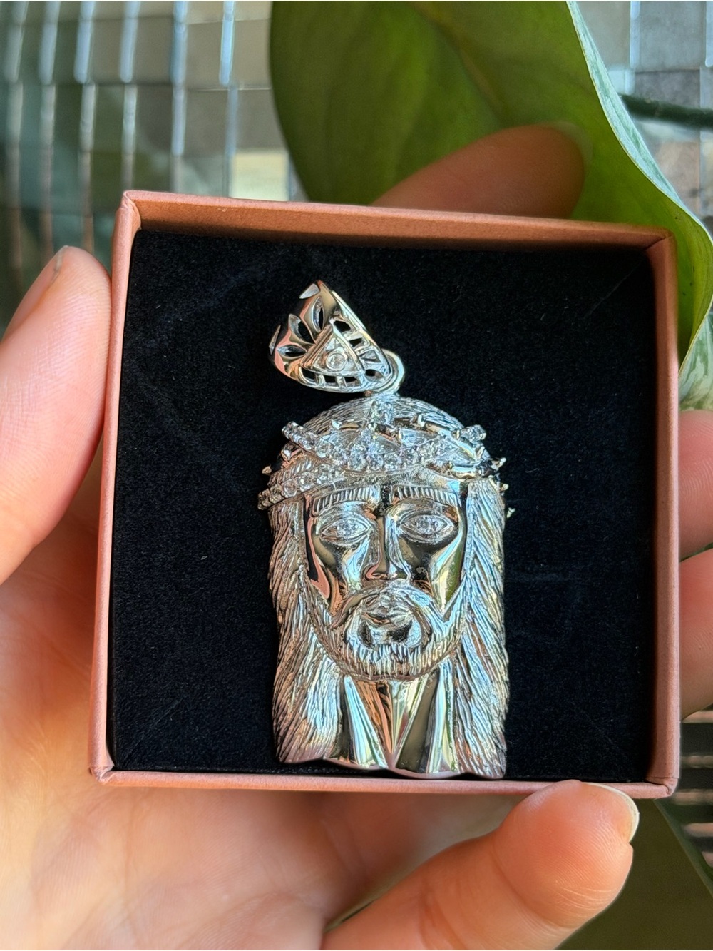Sterling Silver Jesus Head Pendant